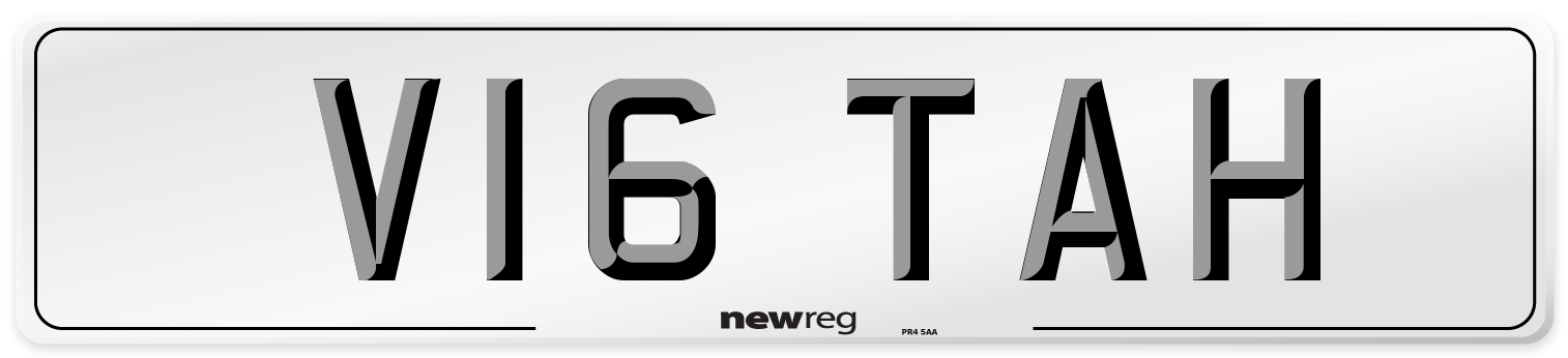 V16 TAH Number Plate from New Reg